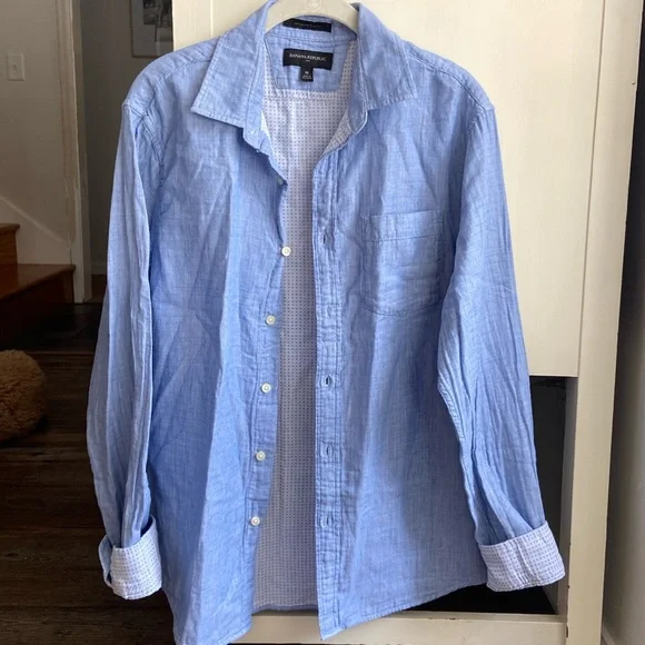 Banana Republic | Shirts | Banana Republic Untucked Slim Fit Oxford Shirt  Mens Medium | Poshmark